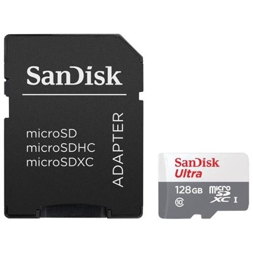 SANDISK ULTRA MICROSDXC 128GB 100MB/S + ADAPTÉR
