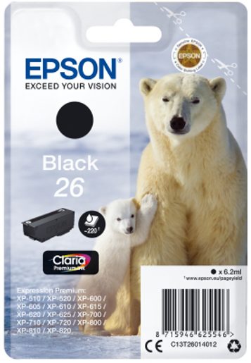 EPSON SINGLEPACK BLACK 26 CLARIA PREMIUM INK
