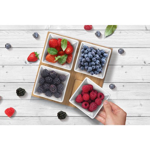 SERVÍROVACÍ MISKY 4KS; 19X19 CM - BAMBOO