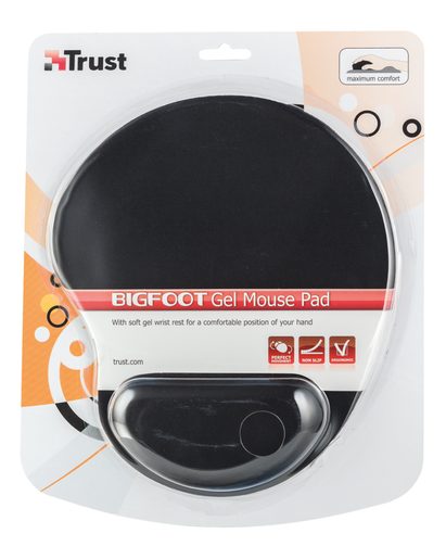 PODLOŽKA TRUST BIGFOOT GEL MOUSE PAD - BLACK
