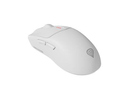 GENESIS HERNÍ MYŠ ZIRCON 500/HERNÍ/OPTICKÁ/10 000DPI/BEZDRÁTOVÁ USB + BLUETOOTH/BÍLÁ