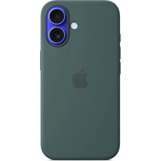IPHONE 16 SILICONE CASE WITH MS - LAKE GREEN