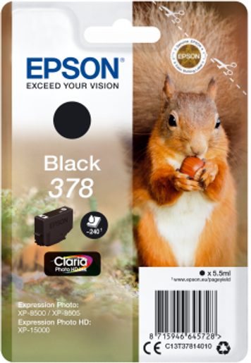 EPSON SINGLEPACK BLACK 378 CLARIA PHOTO HD INK