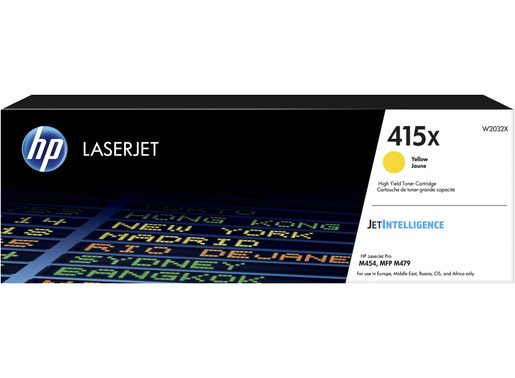 HP 415X YELLOW LASERJET TONER CARTRIDGE, W2032X