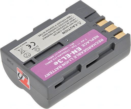 BATERIE T6 POWER NIKON EN-EL3E, 1700MAH, ŠEDÁ