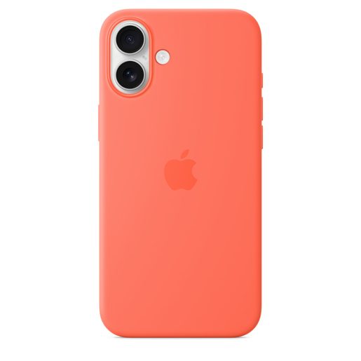 IPHONE 16 PLUS SILICONE CASE WITH MS - TANGERINE