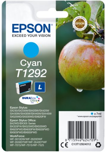 EPSON SINGLEPACK CYAN T1292 DURABRITE ULTRA INK