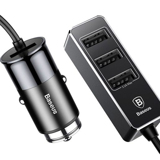 BASEUS AUTONABÍJEČKA 4XUSB KONEKTOR 5.5A (CCTON-0G) GREY