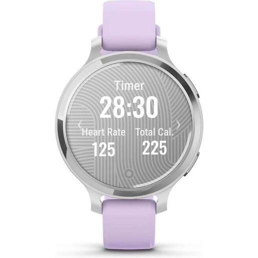 GARMIN LILY 2 ACTIVE - SILVER / PURPLE JASMINE SILICONE BAND (010-02891-01)