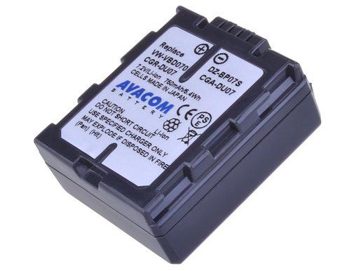 BATERIE AVACOM PANASONIC CGA-DU07 LI-ION 7.2V 750M
