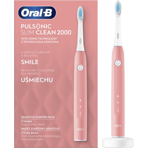 ORAL-B PULSONIC SLIM CLEAN 2000 ROSE - ELEKTRICKÝ ZUBNÍ KARTÁČEK