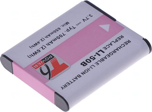 BATERIE T6 POWER OLYMPUS LI-50B, 700MAH, ČERNÁ