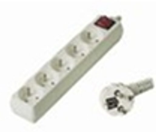 PRODLUŽOVACÍ PŘÍVOD 230V, 3M, 5 ZÁSUVEK + VYPÍNAČ