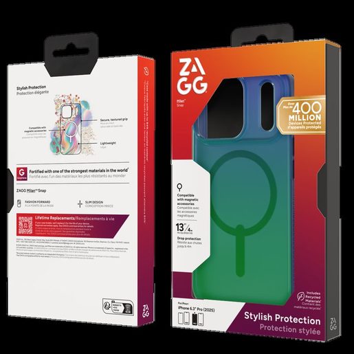 ZAGG OCHRANNÝ KRYT MILAN SNAP APPLE 17 PRO RAVEN FEATHER