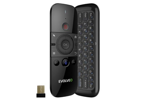 EVOLVEO FLYMOTION D1, BEZDRÁTOVÁ GYROSKOPICKÁ MYŠ S KLÁVESNICÍ