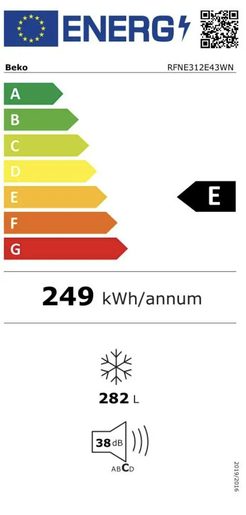 BEKO RFNE312E43WN - ŠUPLÍKOVÝ MRAZÁK