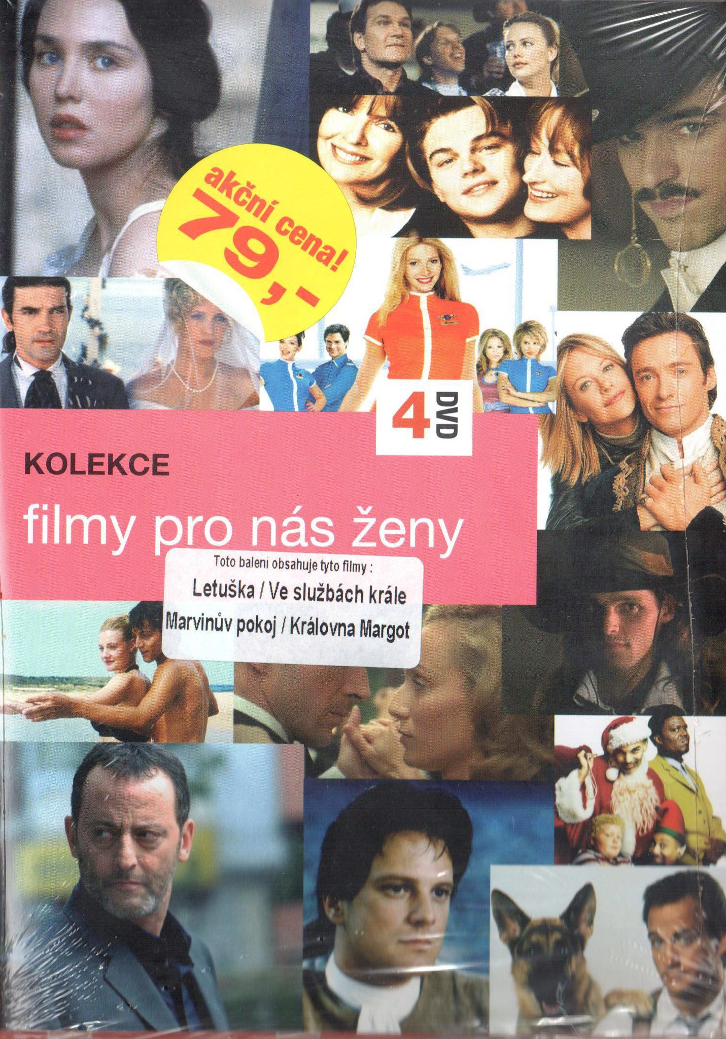 DVD kolekce Filmy pro nás ženy - Letuška / Ve službách krále / Marvinův pokoj / Královna Margot