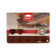 BANQUET Silikonové formičky na čokoládu srdíčka, 15 ks
