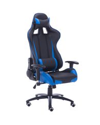 Černá kancelářská židle ADK Runner s modrými prvky
