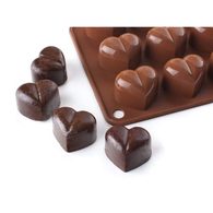 BANQUET Silikonové formičky na čokoládu srdíčka, 15 ks