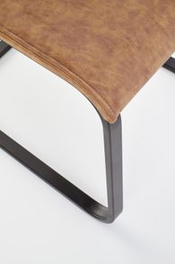Hnědá jídelní židle K265 s dřevěnými zády