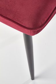 Sametová bordó jídelní židle K399