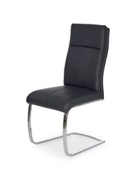 Moderní černá jídelní židle K231 v provedení eko kůže a chromu