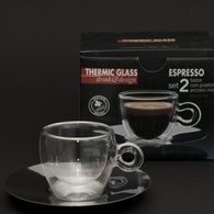 THERMIC GLASS šálek s podšálkem espresso 65 ml set 2 ks