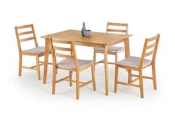 Jídelní sestava stolu se 4 židlemi CORDOBA v odstínu světlý dub