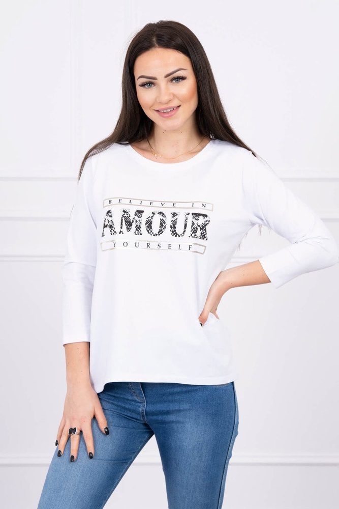 Dámské bílé tričko - S/M Kesi ks-tr0057wh