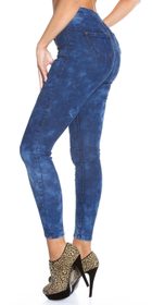 Moderní modré batikované džíny