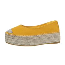 Espadrilky na platforme žlté