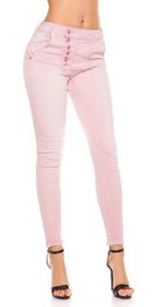 Ružové skinny džínsy