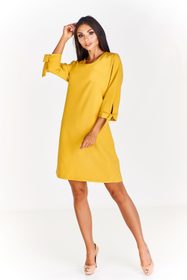 Pouzdrové žluté šaty