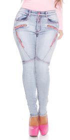 Dámske skinny džínsy plus size