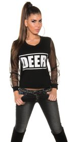 Černé dámské tričko Deer