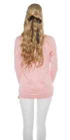 Trendy dámský svetr-růžová