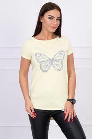 Tričko s aplikací motýla
