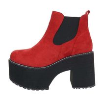 Červené kotníkové boty
