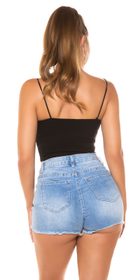 Černý crop top