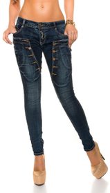 Moderní džíny s knoflíky