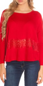 Červený ležérný sveter