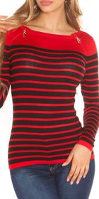 Proužkovaný dámský svetr