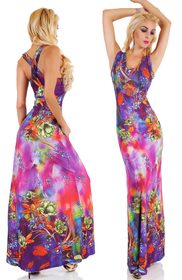 Dlouhé barevné letní šaty