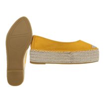 Espadrilky na platforme žlté