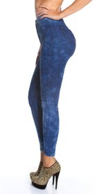 Moderní modré batikované džíny
