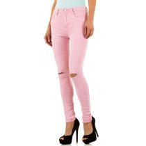 Růžové dámské džíny