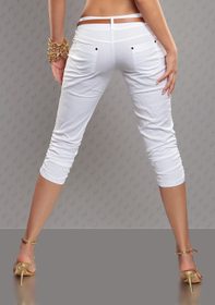 Dámské capri kalhoty - bílé
