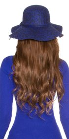 Dámsky štýlový klobúk modrý