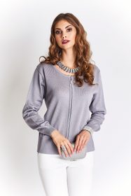 Šedý elegantní svetr